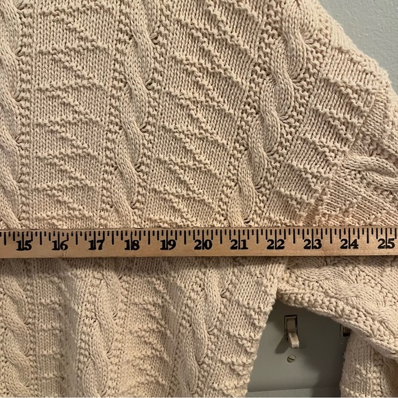 Peconic Bay Traders Unisex Vintage Cream 100% Cotton Cable Knit USA Size Large - Picture 5 of 10